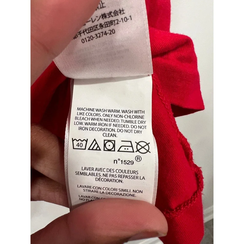 Polo Ralph Lauren Mens Medium Red Short Sleeve Crew Neck Pony Logo T-Shirt